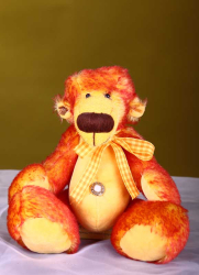 MOH-1301   Mohair Zitronengelb Papaya gespitzt