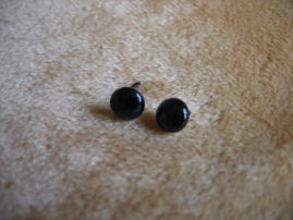 GAS-001220   Schwarze Glasaugen mit Öse 2-20mm