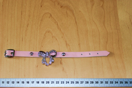 BKST-30066   Lederhalsband Strassschleife