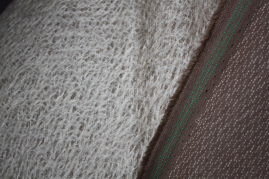MOH-910   Mohair Beige mit braunem Rücken