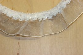 FDC-1871306030   Organzarüsche auf Gummi Pailetten