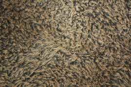 PLÜ-1304   Plüsch Dunkelbraun Hellbraun gespitzt