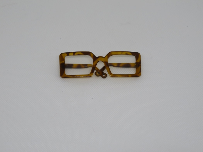 BR-AL729   Brille Schildpatt eckig
