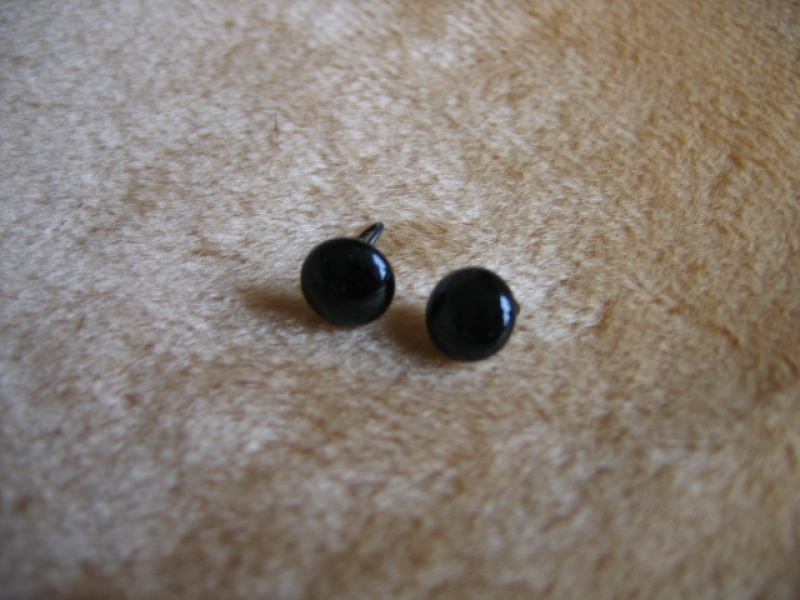 GAS-001220   Schwarze Glasaugen mit Öse 2-20mm