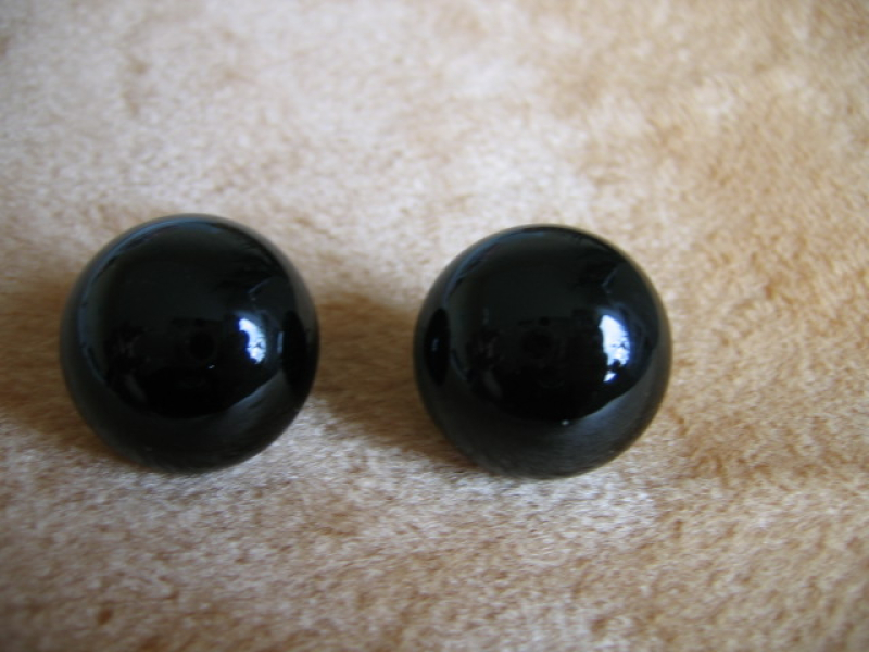 GAS-001220   Schwarze Glasaugen mit Öse 2-20mm